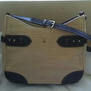 Etienne Aigner straw hobo bag
